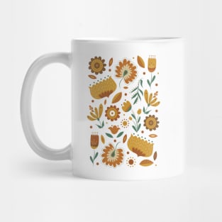 Autumn Folk Art Florals Mug